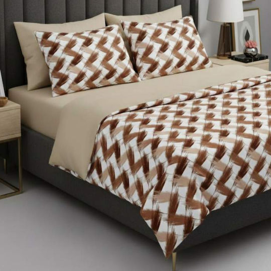 MayHome Duvet Cover Set 160x240cm Single With Pillowcase Beige