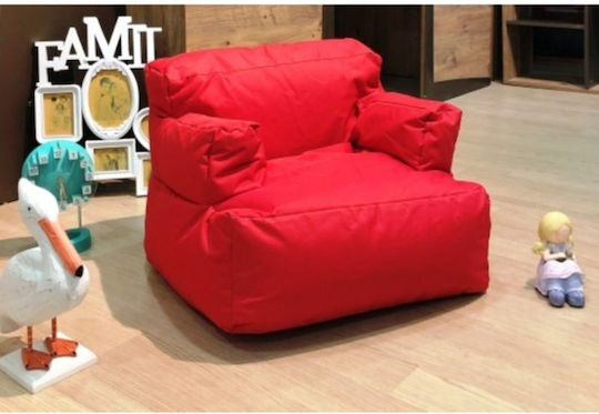 Kids Beanbag Red 30x30x45cm