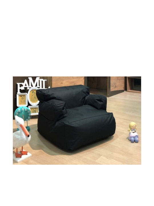 Kids Beanbag Black 30x30x45cm