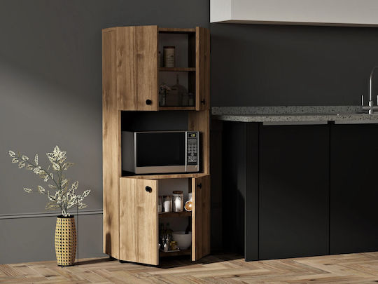 Aria Висок Кухненски Шкаф Кафяв 60x31.4x140см 003739 Aria Висок Кухненски Шкаф Кафяв 60x31.4x140см 003739