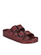 Arizona Big Buckle Flip Flops in Burgundy Colour