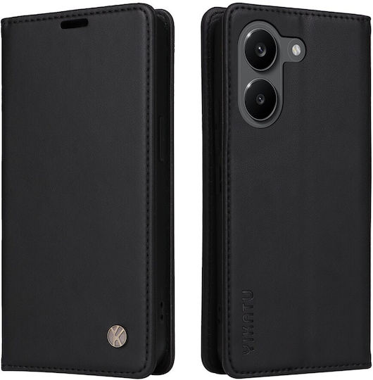 Yikatu Book Synthetic Leather / Silicone Black (Poco X8 Pro)