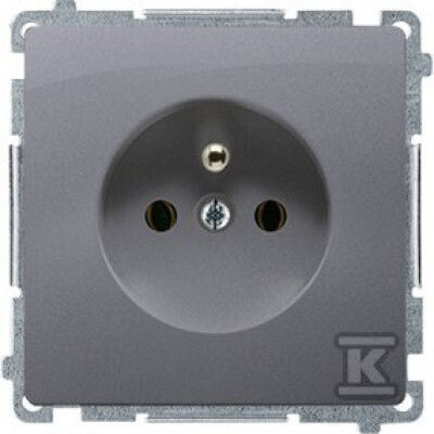 Kontakt-Simon Priză Electrică Simplă Argintie