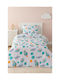 SteweHome Set Kids Single Duvet Cover With Pillowcase Cotton Multicolour 160x220cm
