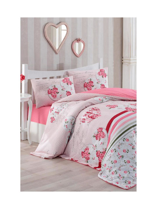 SteweHome Set Kids Duvet Cover Double With Cotton Pillowcase Pink 180x230cm
