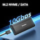 Blueendless Case for M.2 SATA III NVME Hard Drive with SATA Type-C Connection