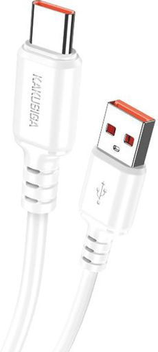 Kakusiga USB 2.0 Cable USB-C male - USB-A Λευκό 1m KSC-982-L-BK