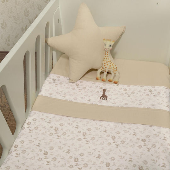 Sophie La Girafe Ecru Baby Sheets Set 80x110cm Sophie La Girafe Ecru Baby Sheets Set 80x110cm