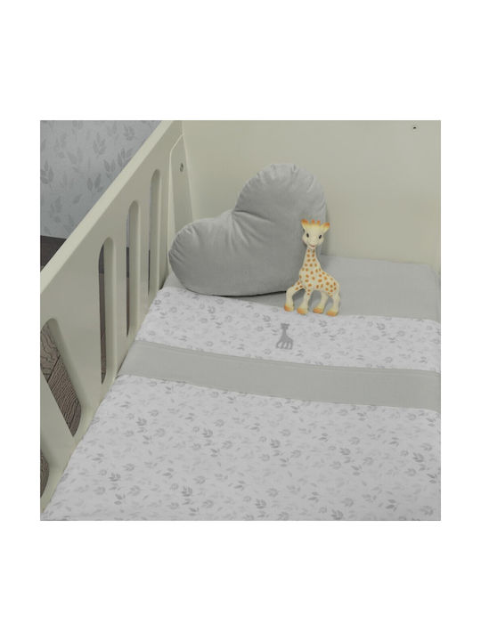 Sophie La Girafe Baby Sheets Cradle Cotton Gray 80x110cm 2 Pieces