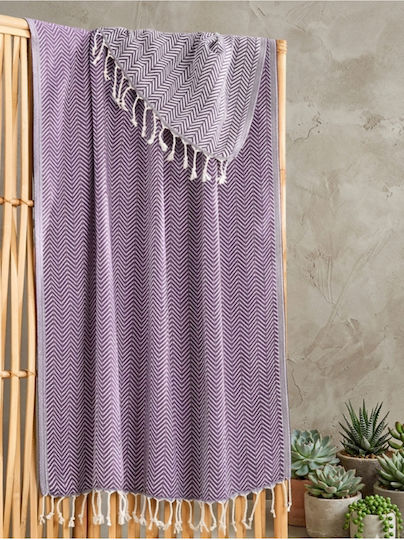 SteweHome Cotton Lilac Beach Towel 180x100cm