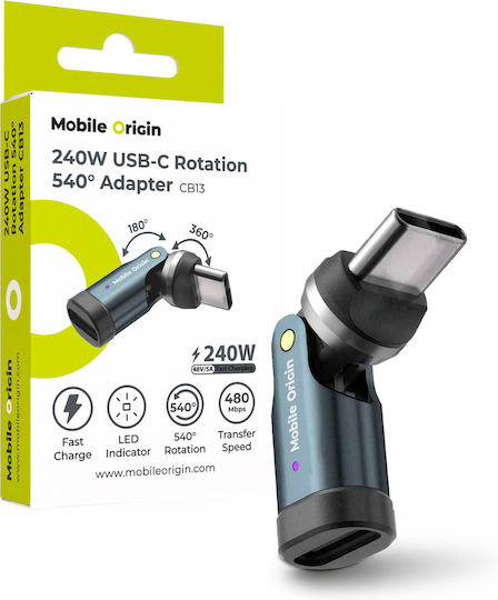 Mobile Origin USB-C Männlich Zu USB-C Weiblich Konverter 1Stück