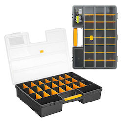 Geko Organizator Pentru Compartimente de Scule cu Divizoare Reglabile Transparent 46x33x7.5cm Geko Organizator Pentru Compartimente de Scule cu Divizoare Reglabile Transparent 46x33x7.5cm