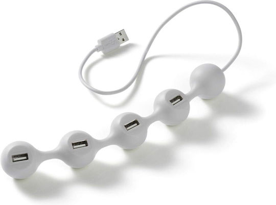 Lexon Peas Hub Hub 4 Θυρών USB 2.0 με σύνδεση USB-A Λευκό