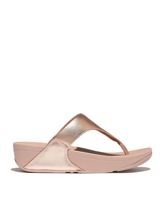 Leather Women's Flat Sandals Rose Gold