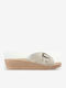 Damen Flache Sandalen Beigen