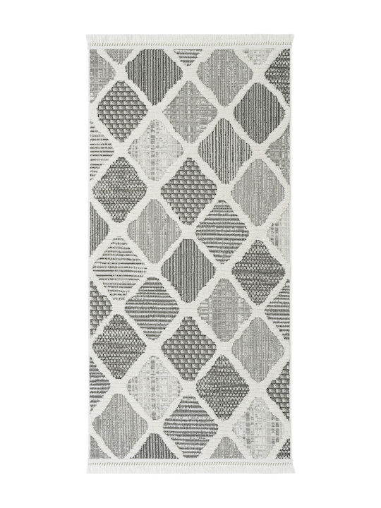 SteweHome Kitchen Mat Runner Gray White 80x250cm