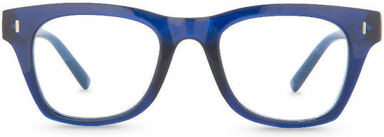 Nordic Vision Damen Lesebrillen +3.50 in Hellblau Farbe