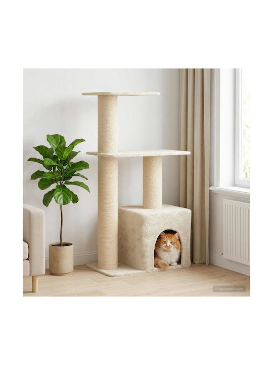 vidaXL Γατόδεντρο Μπεζ 69x43x133εκ. vidaXL Γατόδεντρο Μπεζ 69x43x133εκ.