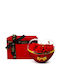 Velve Set Jewellery Box Metallic Red 13x10cm