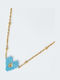 The Gem Stories Necklace With Heart Design In Gold Plated Silver Blue