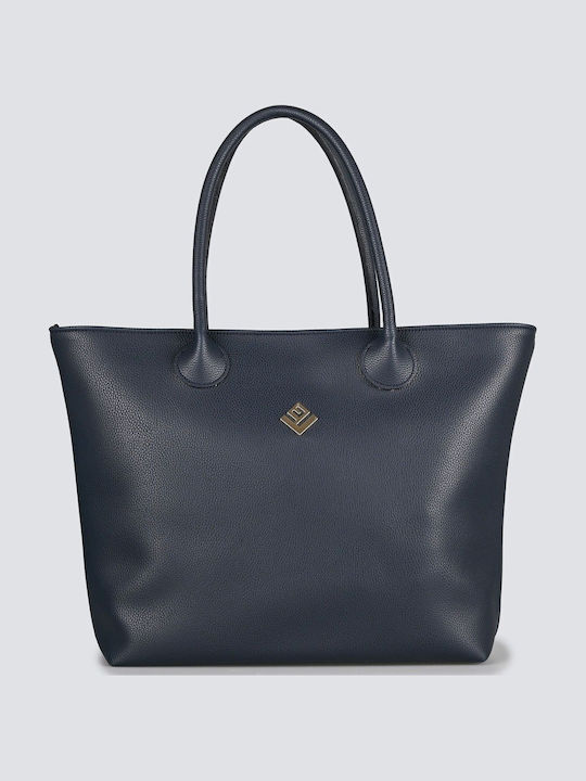 Annette Large Asti Γυναικεία Shopper Τσάντα από Συνθετικό Δέρμα Μπλε