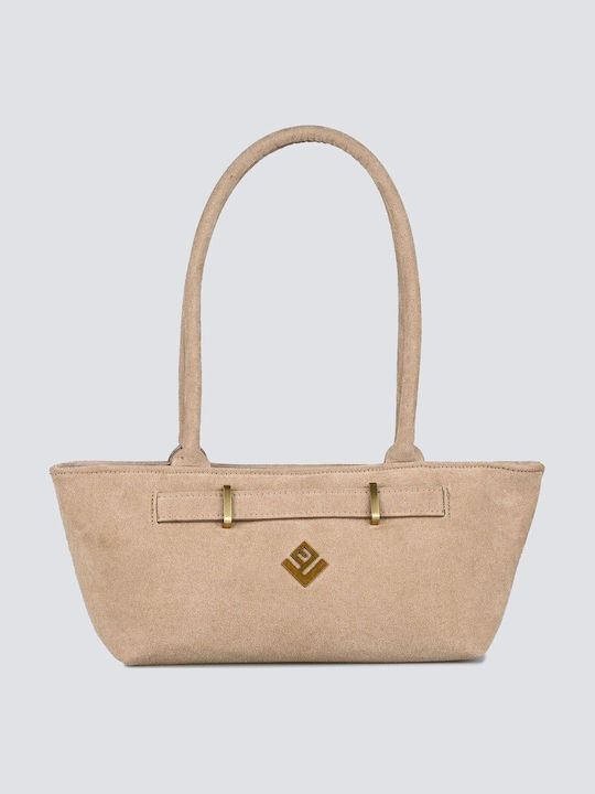 Lovely Handmade Leather Women's Shoulder Bag Gray