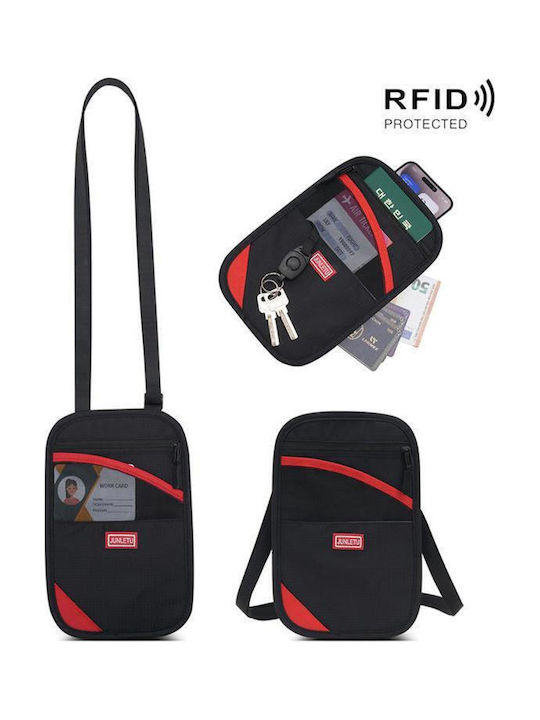 Θήκη Κάρτας Junletu Rfid Αντικλεπτική Προστασία Προστατευτικό Διαβατηρίου Ταυτότητας Θήκη Εισιτηρίων Κερμάτων Κόκκινη