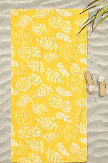 SteweHome Cotton Yellow Beach Towel 150x75cm