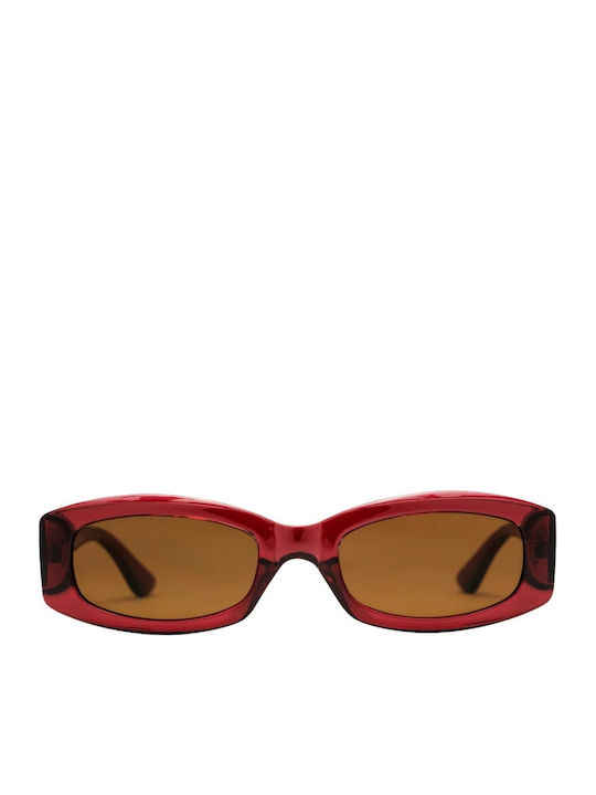 Chpo Unisex Sunglasses with Red Frame and Red L...