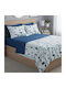 MayHome Set Quilt Single 160x240cm Polycotton Geometric
