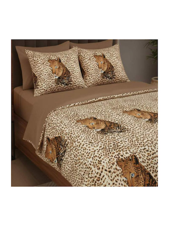 MayHome Set Quilt Single 160x240cm Polycotton Animal Print