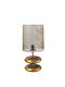 Zen Collection Metal Table Lamp with Gold Shade and Base