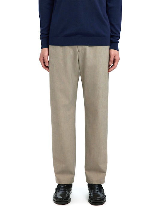 Selected Elastic Trousers in Regular Fit Brown