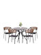 Garten- und Outdoor-Möbelsets 5 Stück Gray