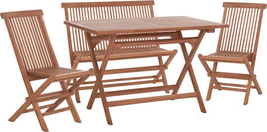 Garten- und Outdoor-Möbelsets Typsatz Speisesaal 4 Stück Natur Garten- und Outdoor-Möbelsets Typsatz Speisesaal 4 Stück Natur
