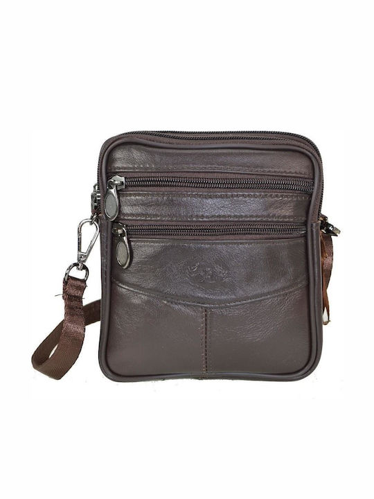 Vero Bags Leather Men's Shoulder / Crossbody Bag Brown