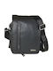 Leather Men's Shoulder / Crossbody Bag Black