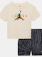 Kids Set with Shorts Summer 2 Pieces White