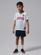 Kids Set with Shorts Summer 2 Pieces White