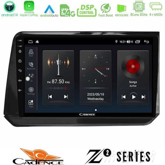 Cadence Ηχοσύστημα Αυτοκινήτου για Nissan Note 2021-2026 (Bluetooth/USB/WiFi/GPS/Apple-Carplay/Android-Auto) με Οθόνη Αφής 10"