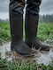 vidaXL Arbeits-Gummistiefel Knie Schwarz