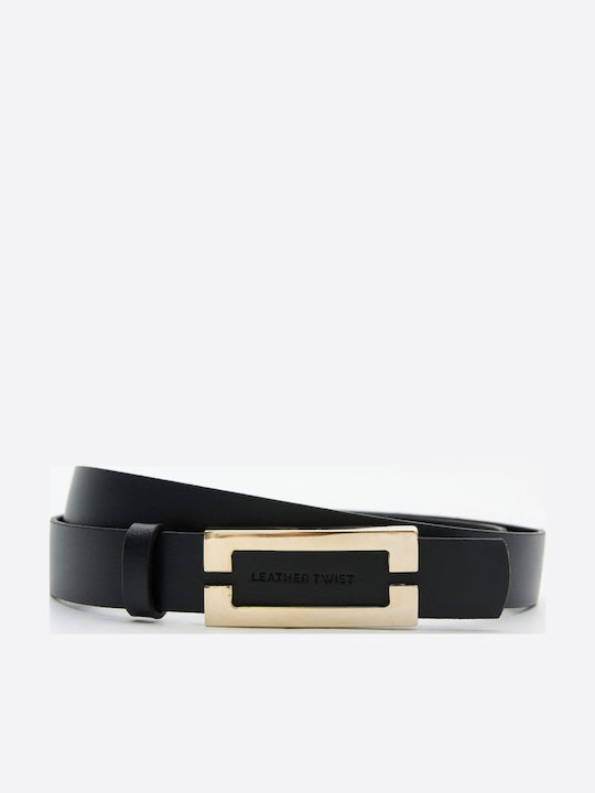 Leather Twist Leather Women's Black Belt