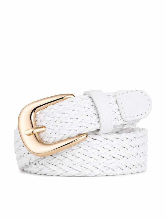 Elastische Damen Gürtel Weiß