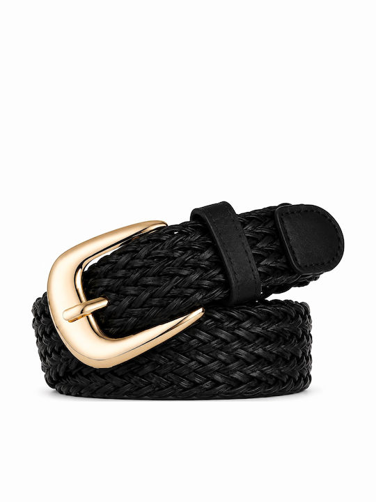 Elastische Damen Gürtel Schwarz