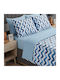 MayHome Σετ Σεντόνια King Size 260x240εκ. Γαλάζιο (4τμχ)