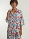 Long Sleeve Women's Shirt Mauve Floral 57-02-038B-1