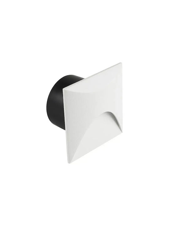 V-TAC Square Recessed Spot with Built-in LED and Warm White Light White