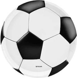 Papiergeschirr Süßigkeitenplatte Fußball 6 Stück