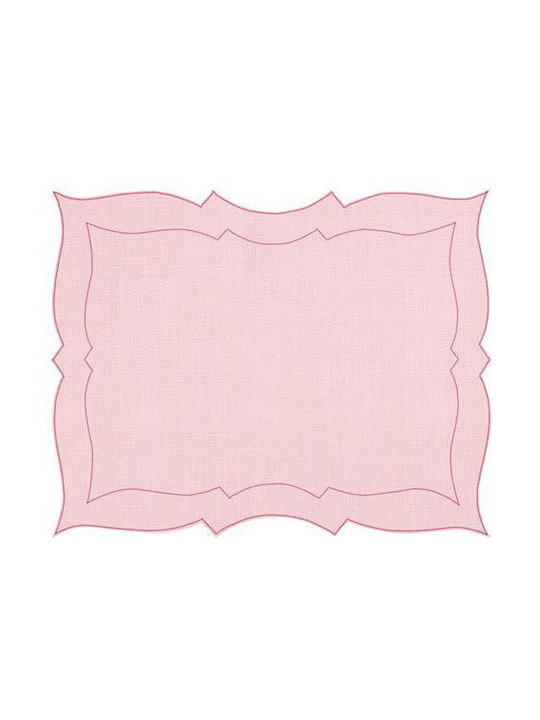 La Gallina Matta Fabric Pink Placemats 48x37cm