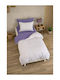 SteweHome Cotton Duvet Cover Set 160x220cm Single with Pillowcase Striped